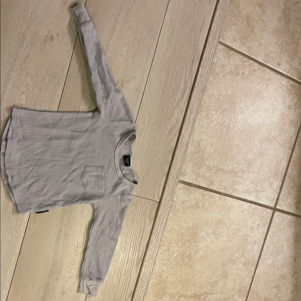 Little Bipsy Waffle Knit Toddler Top in Light Gray